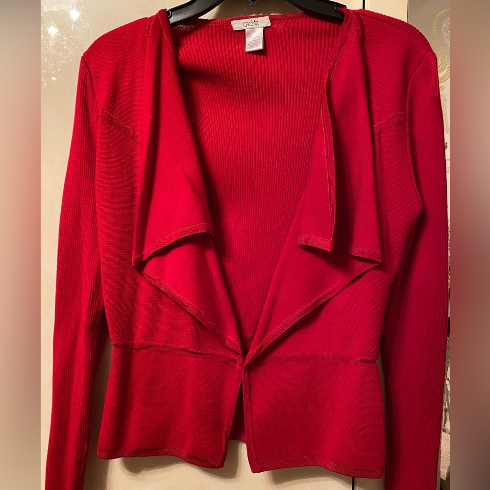 Cache Red Blazer Jacket. Size Medium In Great Con… - image 2
